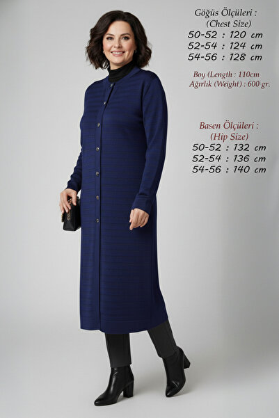 Laden Women's Knitwear Seasonal Spring Glittery Hijab Cap Large Size Long Mer...