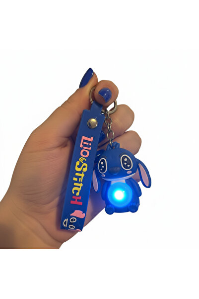 FG KONNİCHİWA 1 ADET IŞIKLI MAVİ Karikatür Sevimli Stitch aksesuar hediyelik ...
