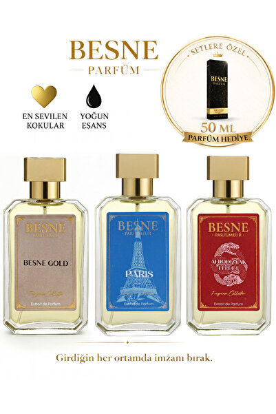 besneparfum Paris & Gold & Effect 3’lü Set (Extrait de Parfum)