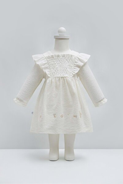 Caramell Happy Spring Ruffled Dress Ecru