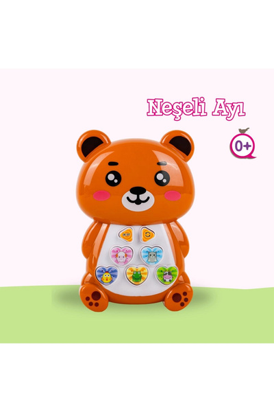 BABYCİM Neşeli Ayı Bebek Oyuncağı | Işıklı Sesli Eğitici Oyuncak |