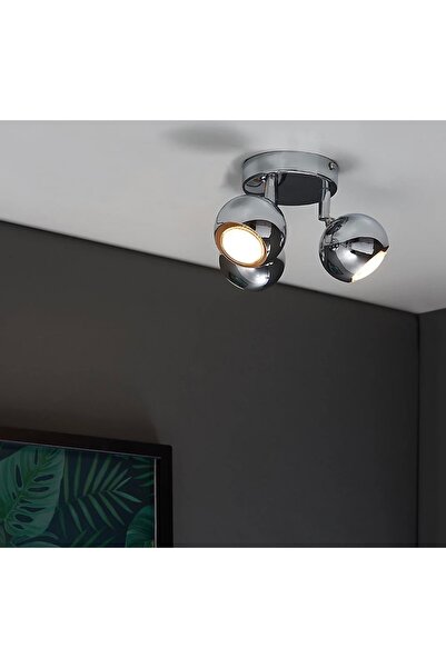 demet habek mylights GU10 5’li Gümüş Krom Kaplama Hareketli Başlık LED Tavan ...