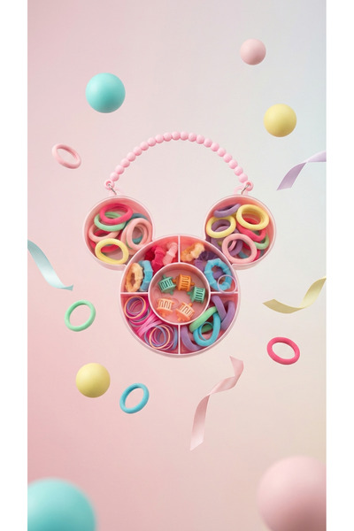 Universal Mickey Mouse Figürlü Kız Çocuk Saç Aksesuar Seti - Kutulu Renkli La...