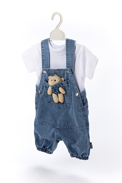 Lui Baby Denim Salopet Beyaz Tişört Ikili Takım