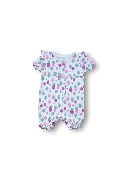 İsmiyle Al 9-12 12-18 18-24 شهرًا بذلة طفلة بأكمام قصيرة مطبوعة بالون طائر من...