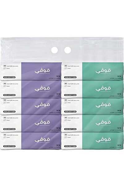 govyy Jovi 3-Ply Facial Tissues - 10 Pack with 300 Single Soft White Sheets -...