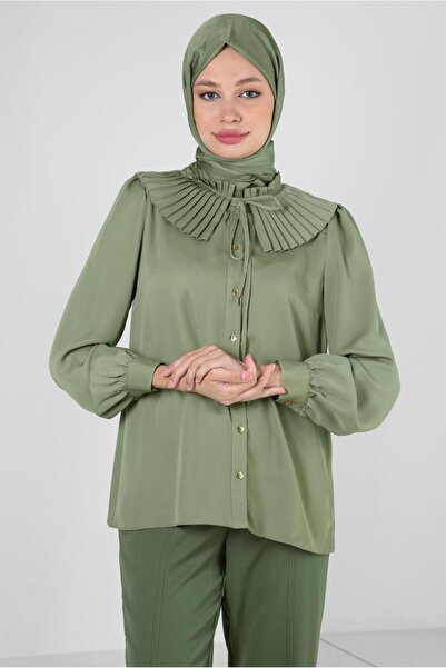 Alvina بلوزة بأزرار مفصلة من PILISE 43897