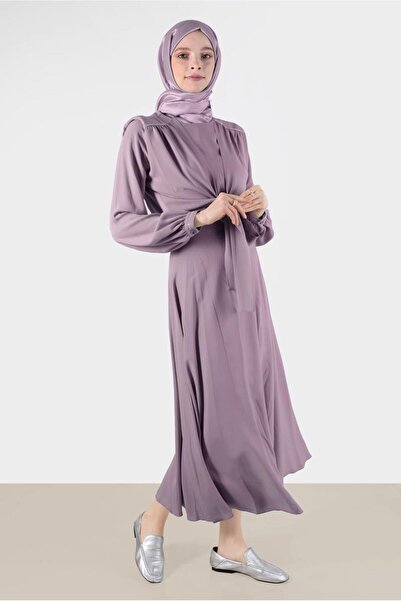 Alvina Shoulder Pad Piece Tie-Up Detailed Double Skirt Set 42519