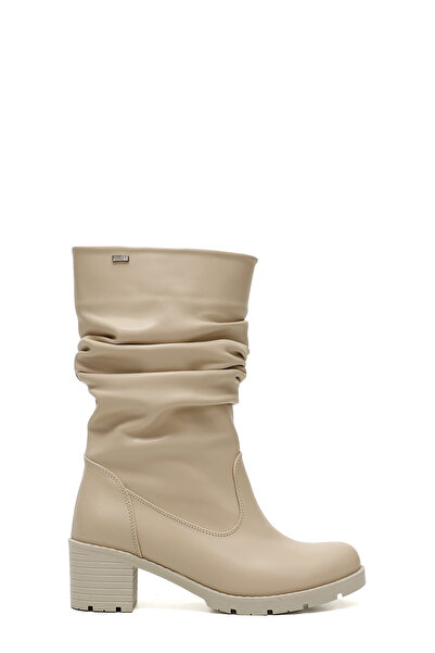 GÖNDERİ(R) حذاء نسائي يومي بكعب منتفخ ومقدمة مستديرة 35020