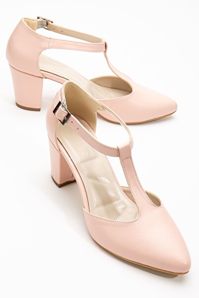 Hayalimdeki Ayakkabı حذاء نسائي بكعب من الجلد البودرة