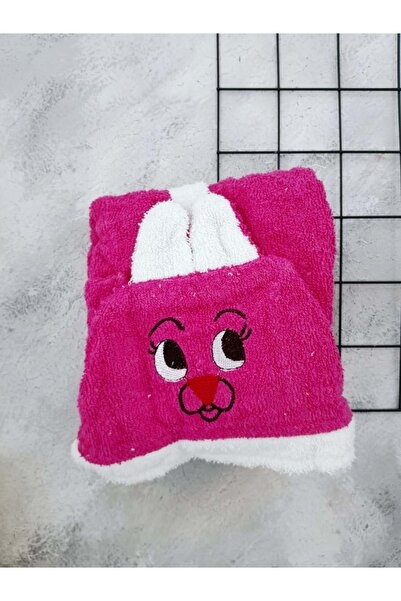 BEBEMER رداء حمام ريدلاين لطيف مع قبعة باللون الفوشيا