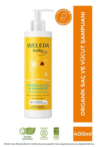 Weleda Calendula Özlü Organik Saç ve Vücut Şampuanı 400ml