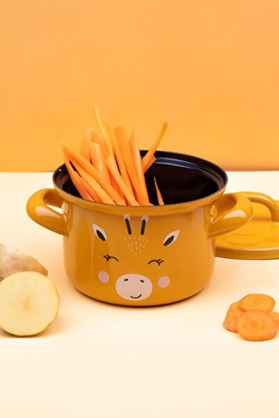 EMAYlab Little Giraffe Emaye Mini Bebek Tenceresi 12cm (850 ML)