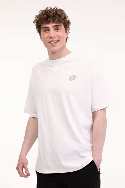 Lotto Ανδρικό κοντομάνικο μπλουζάκι M-ZANE TEE 5FX Ecru