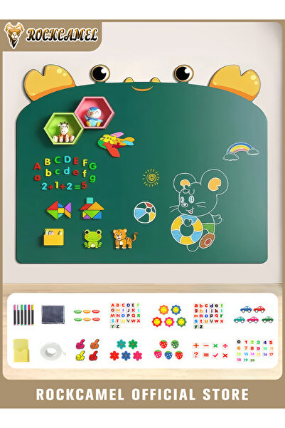 ROCKCAMEL لوحة رسم مغناطيسية للجدار، لوحة رسم فنية للأطفال، سهلة الفك، 88 × 1...