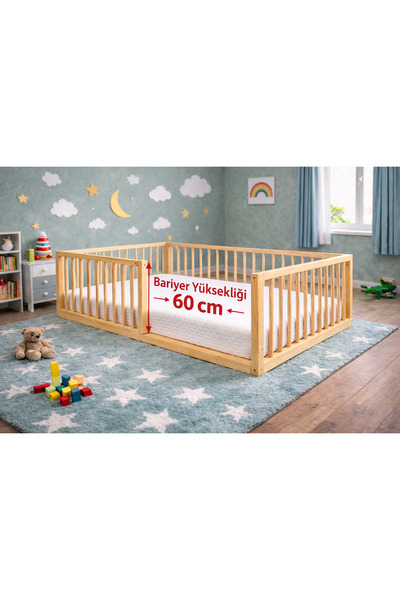SRKYHOME CONSEPT MKA MONTESSORİ 60 CM BARİYER YÜKSEKLİĞİ Montessori bebek ve ...