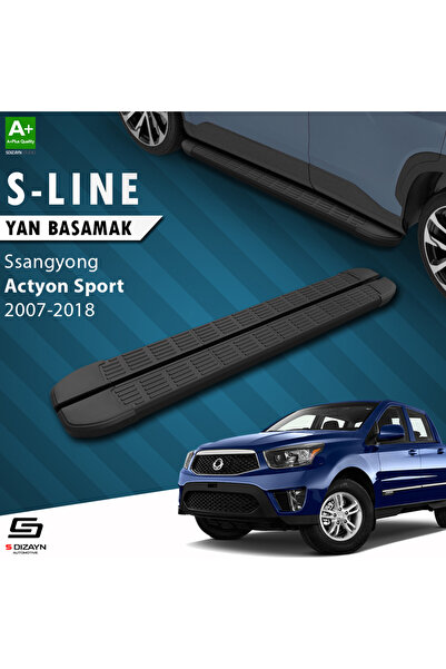 S Dizayn Ssangyong Actyon Sports S-Line Siyah Yan Basamak 203 Cm 2007-2018 A+...
