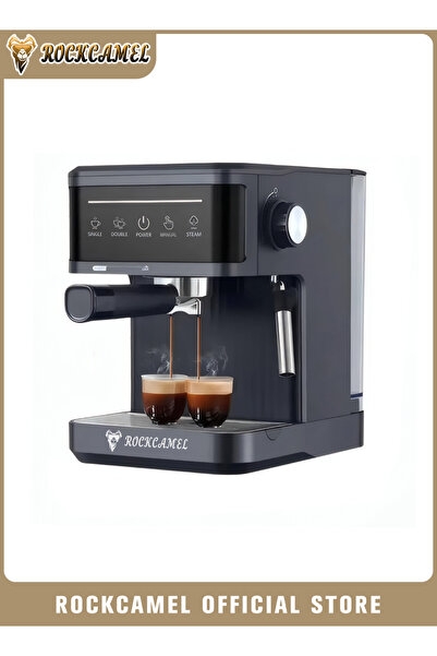 ROCKCAMEL ماكينة قهوة إسبريسو نصف أوتوماتيكية بشاشة لمس، مضخة 850 واط 20 بار،...