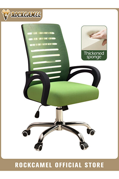 ROCKCAMEL Ergonomic Computer Chair, Breathable Mesh Office Chair with Wide Ar...