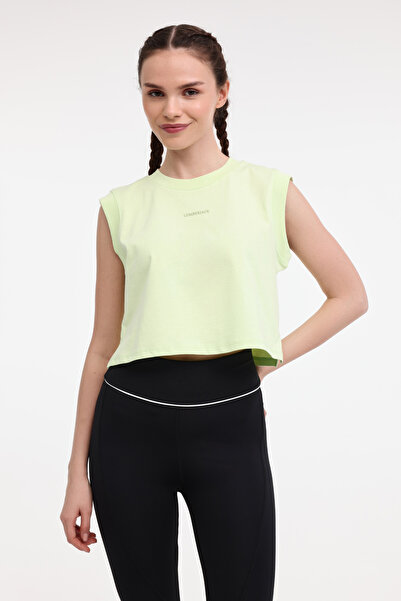 lumberjack WL AMOU 11PRF-530 5FX Sarı Kadın Kısa Kol T-Shirt