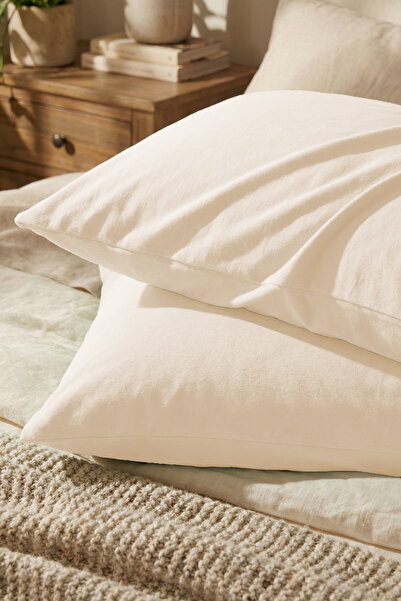 Erko Dört Mevsim 2 Τεμάχια Μαξιλαροθήκες 100% Βαμβακερό Χτενισμένο Ύφασμα 50x...