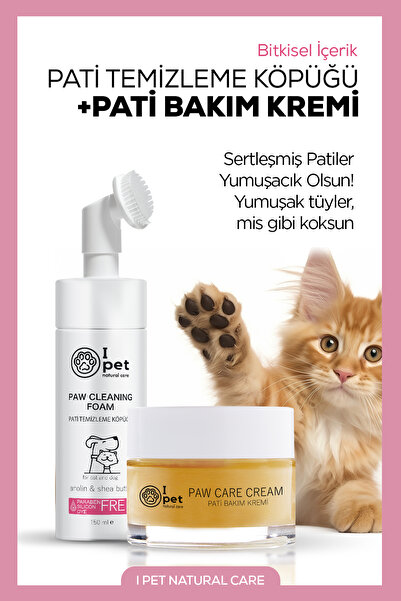 Kedi Köpek Pati Çatlak Kremi | Çatlak Giderici | Pati Temizleme Köpüğü 150 Ml
