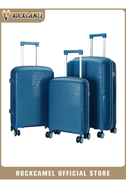 ROCKCAMEL طقم حقائب سفر أنيق مكون من 3 قطع، مقاسات 20/24/28 بوصة، مصنوع من غل...