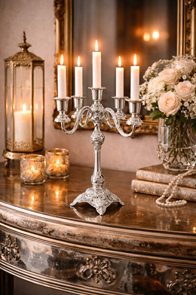 RASHA COLLECTION 5 Kollu Şamdanlık