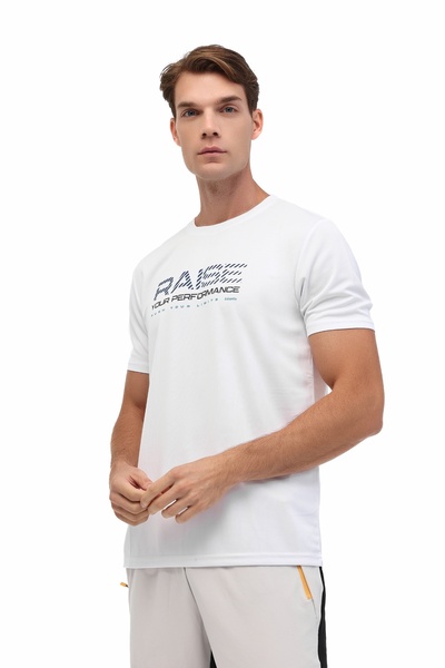 Kinetix ML CORAL 11PRF104 5FX Beyaz Erkek Kısa Kol T-Shirt