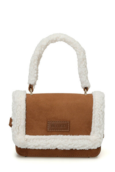 Butigo Дамска чанта SUET FUR DTY EL 4PR кафява