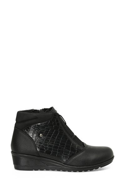 Polaris 166674 .Kz4Pr Women's Black Wedge Heel Boots
