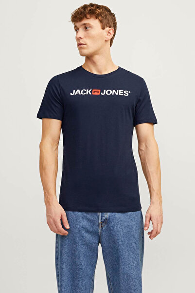 Jack & Jones Pánské tričko JJECORP LOGO TEE SS CREW Navy Blue 101069453