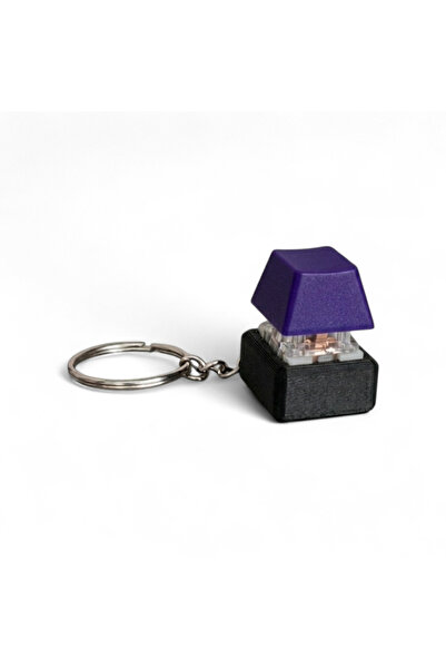 Akıllı Cep Dünyası Mor Keycap Tuş Anahtarlık - Blue Switch - Stres Atıcı - Tı...