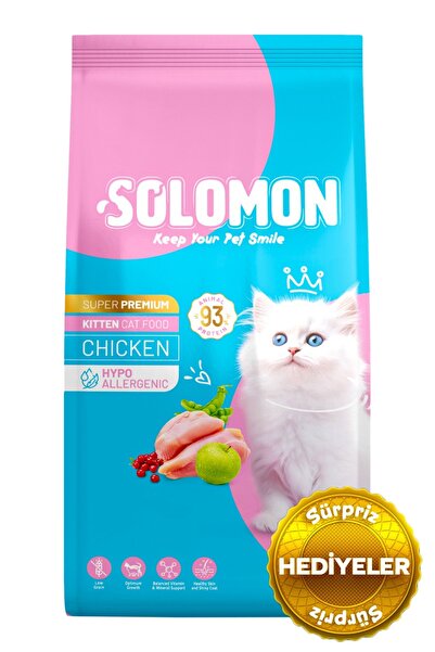 Solomon Kitten Yavru Tavuklu Süper Premium Kedi Maması 9 Kg - Hipoalerjenik -...
