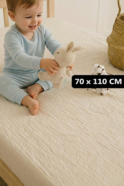 Soho Organics Müslin Lastikli Çarşaf - 70x110 cm | Yatak Yüksekliği 10-15 CM ...