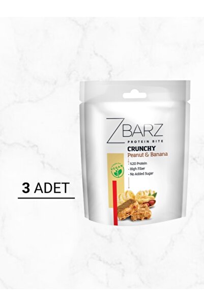 Zbarz كرانشي بروتين بايت الفول السوداني والموز 90 جرام (3 قطع)