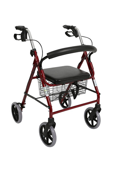 Genel Markalar Rolatör Tekerlekli Yürüteç Hasta Yaşlı Oturaklı 4 Tekerli 130 ...