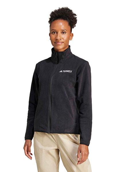 adidas Multi Essentials Full Zip Fleece Kadın Siyah Yürüyüş Polar