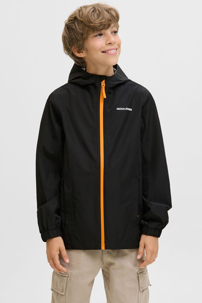 Jack & Jones JJEFLYNN RAIN JACKET SN J Siyah Erkek Çocuk Ceket