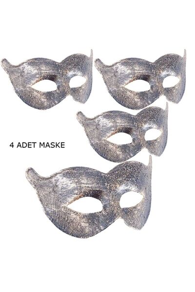 partidolu Yetişkin Eskitme Bronz Renk Sıvama Desenli Cat Mask Plastik Kedi Ba...