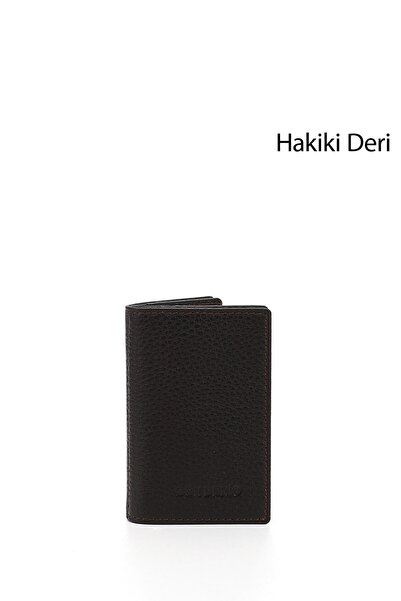 GÖNDERİ(R) Коричневий шкіряний унісекс-гаманець 06205