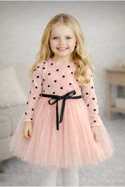 Şirin Şeyler Butiği Linda Uzun Kol Kız Bebek Çocuk Prenses Kabarık Tütü Puant...