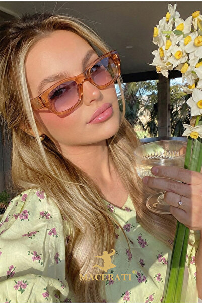 MACERATİ نظارات شمسية ماركوس للجنسين باللون العاري مربعة الشكل