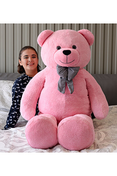 Özgüner Oyuncak 140 Cm Papyonlu Büyük Ayıcık (%100 YERLİ) FUŞYA