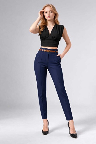 ANATOLIATEKSTILE Elegant Women's Pants, Office Business Casual Without Belt –...