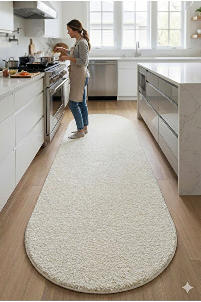 EUROBANO Shaggy Makine lavabil talpă antialunecare Oval traversă pentru hol S...