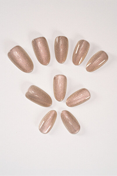 POP Beauty Takma Tırnak Seti & Zararsız Yapıştırıcı, Cat Eye