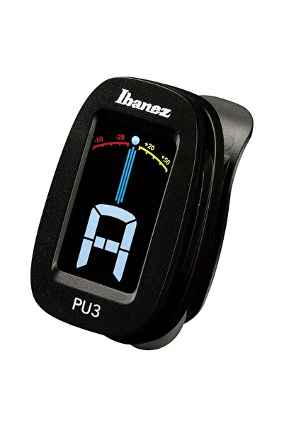 IBANEZ PU3-BK Akort Aleti Tuner Chromatic Kromatik Clip Tuner - Black PU-3