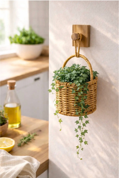 BUCOLIC Wall Pocket – Hasır Duvar Sepeti