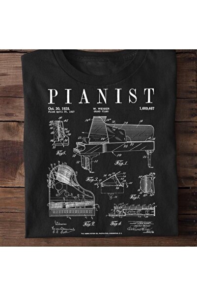 Herşey Nota Pianist unisex tricou